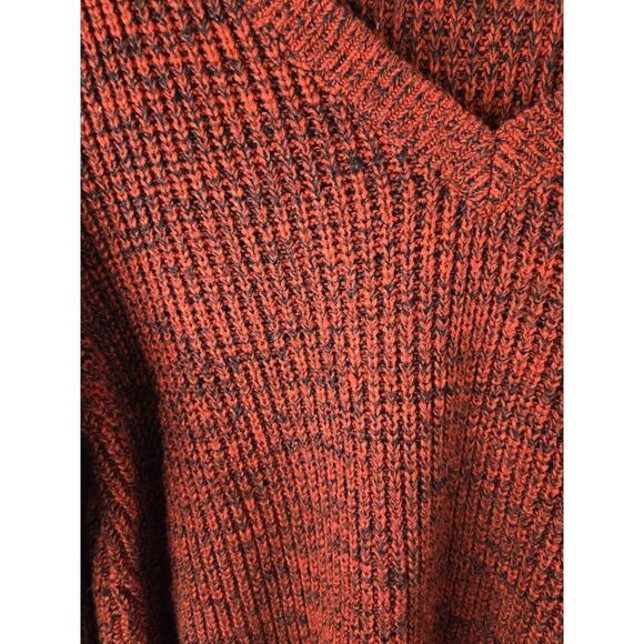 Torrid Women's Red V-Neck Marled Knit Long Sleeve Sweater Size 3 | 3X - Picture 9 of 9